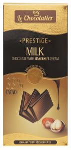 Le Chocolatier Milk Chocolate with Hazelnut Cream 100g